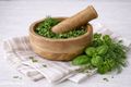 Mörser aus Mangoholz für Gewürze Pesto Kräuter 15cm Ø und ca. 4,5 cm H - Geschenkidee 2