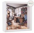 Geschenkrahmen Holz Bilderrahmen Geldgeschenk Gutschein Bastelraum Nähzimmer Schneiderei Nähstube PERSONALISIERT 1