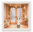 Dalmatiner Geschenkrahmen Holz Bilderrahmen Diorama Geldgeschenk Gutschein Weihnachten XMAS Hunde Rassen LED Lichterkette 10