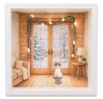 Pudel Geschenkrahmen Holz Bilderrahmen Diorama Geldgeschenk Gutschein Weihnachten XMAS Hunde Rassen LED Lichterkette 19
