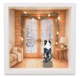 Berner Sennenhund Geschenkrahmen Holz Bilderrahmen Diorama Geldgeschenk Gutschein Weihnachten XMAS Hunde Rassen LED Lichterkette 4