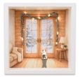 Corgi Geschenkrahmen Holz Bilderrahmen Diorama Geldgeschenk Gutschein Weihnachten XMAS Hunde Rassen LED Lichterkette 8