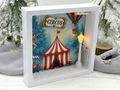Geldgeschenk Zirkus von ZauberDeko – handgefertigt mit LED-Laterne, Kunstschnee, für Geld, Gutschein, Eintrittskarte 5
