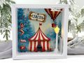 Geldgeschenk Verpackung Zirkus -Winterzirkus mit LED-Laterne, Kunstschnee, Platz für Geld, Gutschein oder Zirkus-Eintritt 6