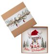 Geldgeschenk Verpackung Box Kraft Banderole Hirsch Weihnachtsmütze Mistelzweig Geschenk Weihnachten 1