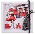 Geldgeschenk Weihnachtseinkäufe Shopping Einkaufen Einkaufsgutschein Frau Rot LED Tannenbaum Weihnachten 1
