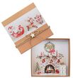 Geldgeschenk Verpackung Kraft Banderole Weihnachtsschlitten Kamin Geschenke Rot Grün 