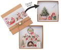 Geldgeschenk Verpackung Kraft Banderole Weihnachtsschlitten Kamin Geschenke Rot Grün 