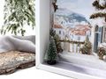 Weiße Geldgeschenk Verpackung mit transparentem Deckel und Dubrovnik-Wintermotiv 4