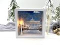 Winter- und Städtereise Geschenk Verpackung Berlin mit LED-Licht Brandenburger Tor Motiv und Kunstschnee 5