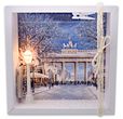 Geldgeschenk Verpackung Berlin Winter Reise Brandenburger Tor Weihnachtsmarkt LED Laterne Weihnachten 1