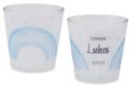 Windlicht Banderole Blau Regenbogen Kommunion Konfirmation Taufe Tischdeko PERSONALISIERT 7,5cm H 1