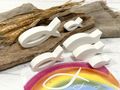 Tischdeko Deko Kommunion Taufe SET Regenbogen Junge Mädchen mit 20 Servietten, 2 Windlichtern & 6 Holzfische 2