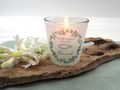 Windlicht Votiv Banderole Eukalyptus Fisch Silber Kommunion Konfirmation Tischdeko PERSONALISIERT 7,5cm H 4