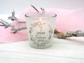 Personalisierte Windlichter mit Kreuz & Blumenkranz – Kommunion Taufe Konfirmation – 2 oder 6 Stück  3