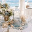 Deko Vase Glas blau 20,5 cm H - für maritime Anläse & Sommer Tischdeko   5