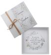 Geldgeschenk Verpackung Personalisiertes Geschenk Box Kommunion Konfirmation Weiß Blumen Kranz Kreuz 1