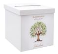 Briefbox Baum des Lebens Grün Kommunion Konfirmation Taufe Personalisiert Kartenbox 1