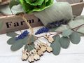 7 Mini Hasen aus Holz an einer Kordel zum Aufhängen am Zweigen, im Osternest oder als Geschenkanhänger 4