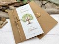 Handgefertigte & personalisierte Einladungskarte - Einladung - Karte mit dem christlichen Symbol des Baum des Lebens 6