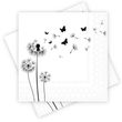Servietten Trauerfeier Pusteblume Schwarz Weiß – 20 Stück – Tischdeko Trauer Beerdigung Gedenkfeier – 33x33 cm 1