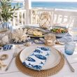 Maritime Tischdeko - 20 Servietten mit Fischmotiven in Blau und Grün 5