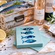 Servietten Cocktailservietten für Getränke, Fingerfood, Dessert für Sommer Geburtstag, Fisch 3