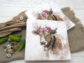 Servietten Kuh mit Blumenkranz für Oktoberfest, bayrische Mottopartys, Trachtenfeste, Bauernpartys 2