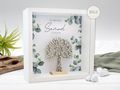 Personalisierter Holz-Geschenkrahmen Bilderrahmen Eukalyptus Name Anlass Datum Kommunion Konfirmation Hochzeit 2