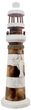 Leuchtturm Deko Maritim Holz Natur Weiß Terrasse Balkon Garten 35cm 1