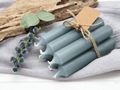 6 Stabkerzen Blau12 cm – Kerzen ohne Duft Tischdeko Kerzen Set modern 2