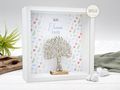 Personalisierter Holz Bilderrahmen Baum des Lebens christliche Symbole Bunt Konfirmation Kommunion Geschenk 2