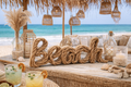 DEKO SCHRIFTZUG BEACH  im natürlichen Strandhaus-Stil – perfekt für sommerliche, Boho und maritime Wohnraumgestaltung 3