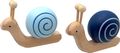 Deko Schnecken Holz Blau – Frühling Ostern Tischdeko – kleine Holzfiguren Kinderzimmer Küche 2 Stück 1