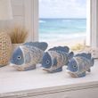 Deko Fische Holz - zum hinstellen im Gartenhaus, Badezimmer, Wohnzimmer, Regal,  2