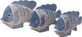 Maritim Deko Fische Figuren Holz Blau Grau zum Hinstellen Sommer Maritim 3-er SET 1