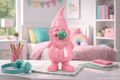 Deko Gartenzwerg Zwerg Rosa Lustig - Garten Veranda Kinderzimmer Jugendzimmer Dekorationsfigur POP-Art  2