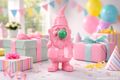 Deko Zwerg Rosa Grüne Nase Gartenzwerg Modern Zwergenfigur Pop-Art Figur  4