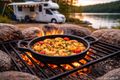 Das gusseiserne runde Servierschale - Bratpfanne mit 2 Seitengriffen - ideal für Grill und BBQ Liebhaber 3