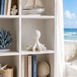 Deko Krake - Oktopus Tintenfisch - aus Keramik in Creme - für Sideboard, Regal, im Bad, für Sommer Partys 3