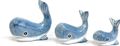 Deko Wal Holz Blau Weiß – Maritime Küstendeko Strandhaus Figuren Sommer Taufe Kommunion Tischdeko 3er Set  1