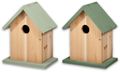 Vogelhaus Holz Grüntöne Frühling Sommer Garten Deko 20cm H 1