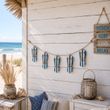 Sommer Deko Girlande mit Zehentrenner für Badezimmer, Terrase, Balkon, Strandhaus, Baar, Beach Party 3