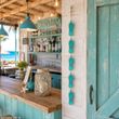 Maritime Deko Girlande Zehentrenner Türkis – Sommer Holzgirlande im Shabby Look 2