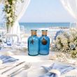 Maritime Deko Vasen 13,5cm Blau Sommer Tischdeko  5