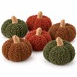 Kürbisse Stoff Grün, Orange, Braun - Herbst Deko Tischdeko 8cm Ø 6 Stück  1