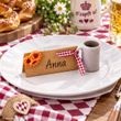 Oktoberfest Deko Tischkarten 4-Set - Bayerische Platzkarten mit Mini Maßkrug, Brezel & Edelweiß 4