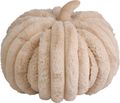Kissen Sofakissen Creme Kürbis Deko Herbst weiches Zierkissen  Ø 32cm 1