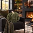 Kürbis Kissen in dunkel Grün - Geschenk oder Deko für Zuhause, Sofa & Bett 3