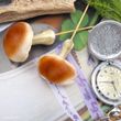 2 Deko Pilze Braun zum Einstecken – für Herbstkranz Gestecke Blumentopf  2